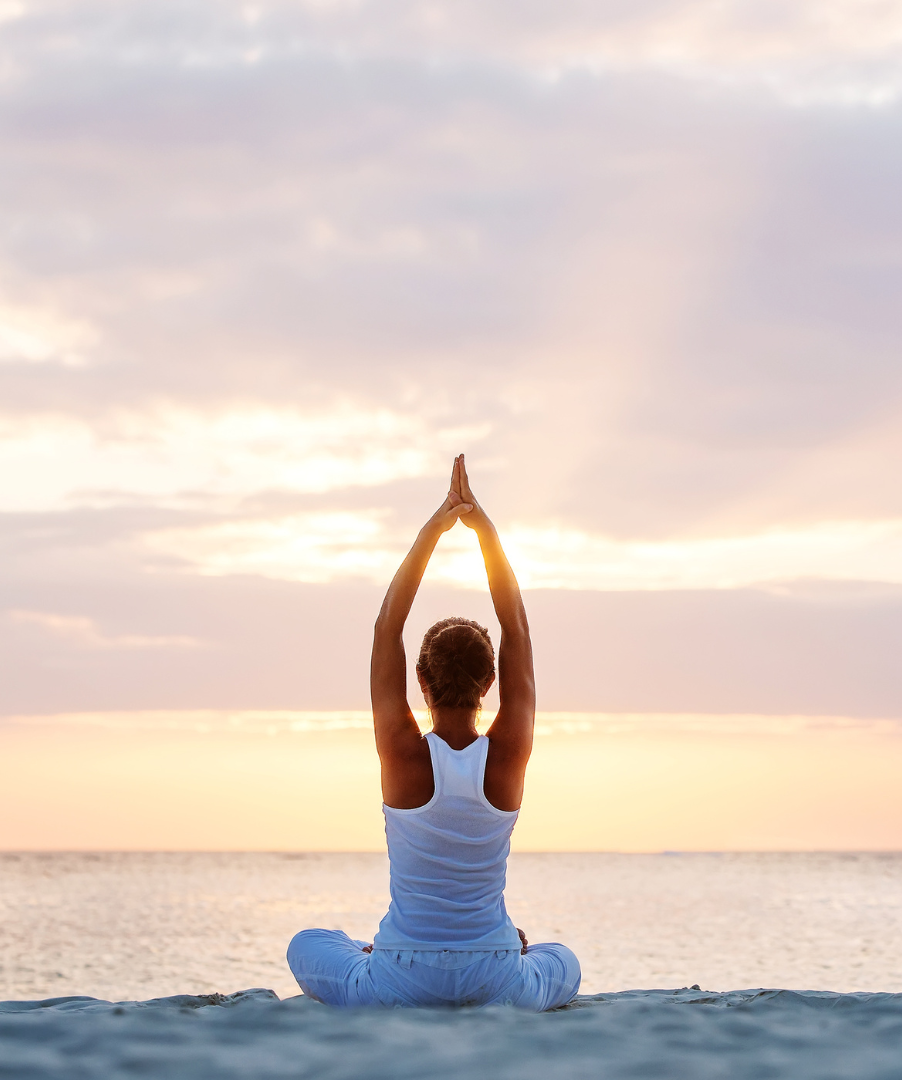 yoga and sunset