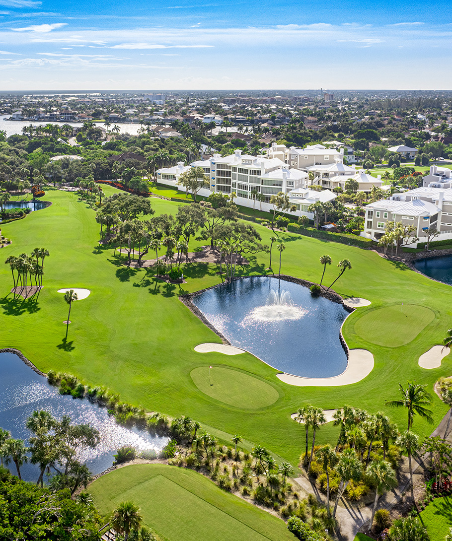 aerial golf course view